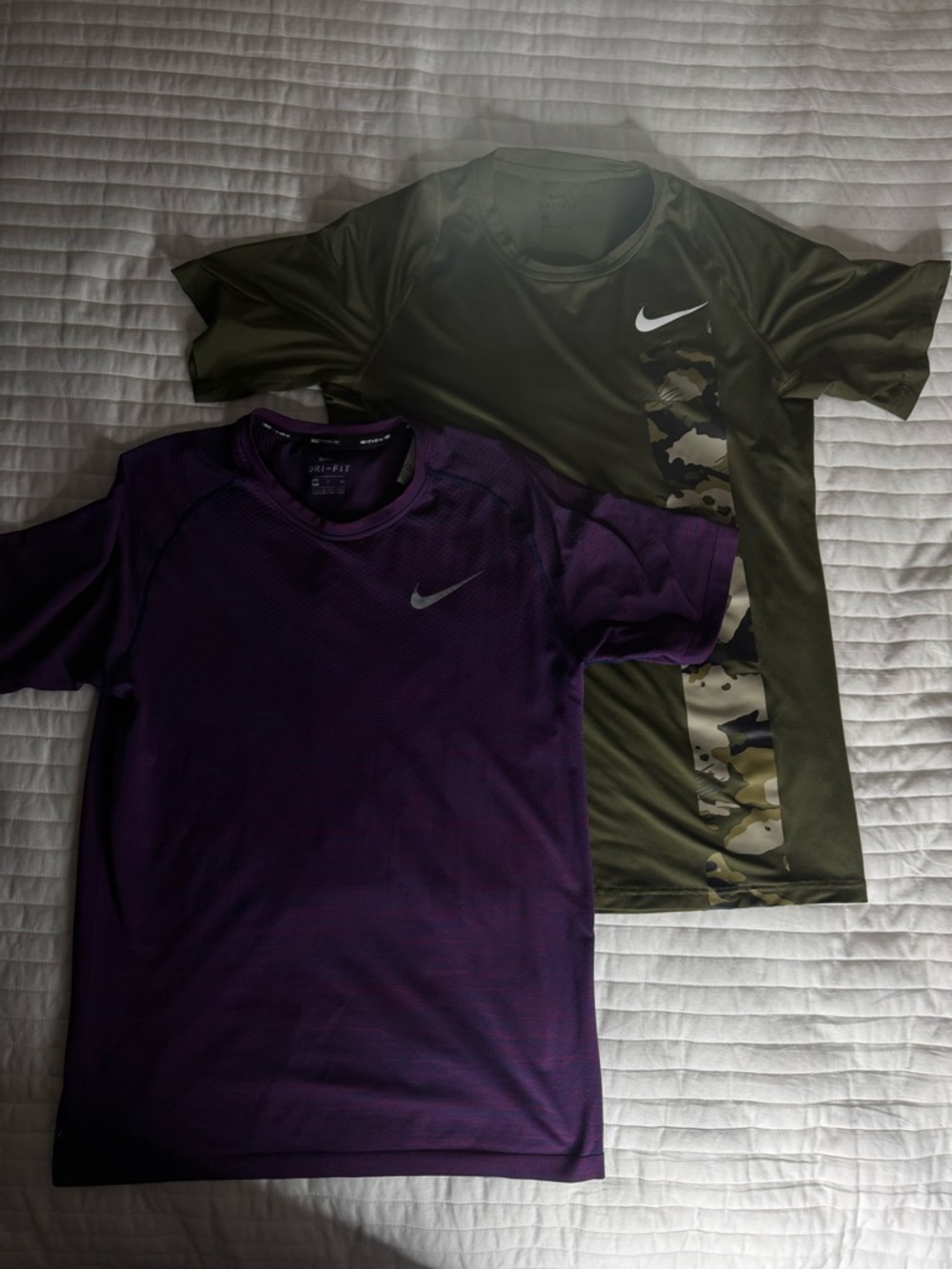 NIKE Dri-Fit Performance Tee - Purple & Olive - Picture 2 of 5